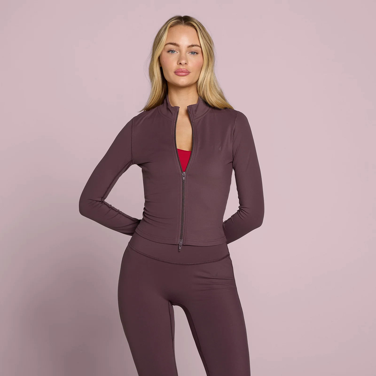MP Dam Tempo Cropped Jacka - Fudge - XL Bild 1