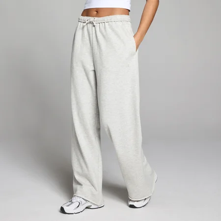 MP Dam Lightweight Loopback Joggingbyxor med Rakt Ben - Grå Melerad