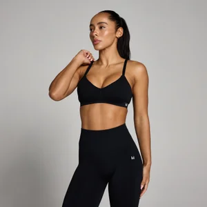 MP Dam Tempo Sömlös Rynkad Sport-BH - Svart - Size S