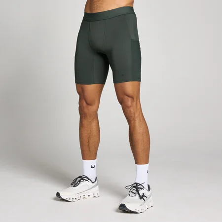 MP Herr Hybrid Pocket Half Tight - Tvättad Svart