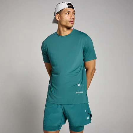 MP Herr Hybrid Mesh T-Shirt - Djup Blågrön