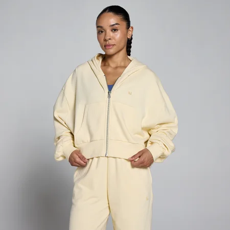 MP Women's Lightweight Loopback Zip Through Hoodie - Butter