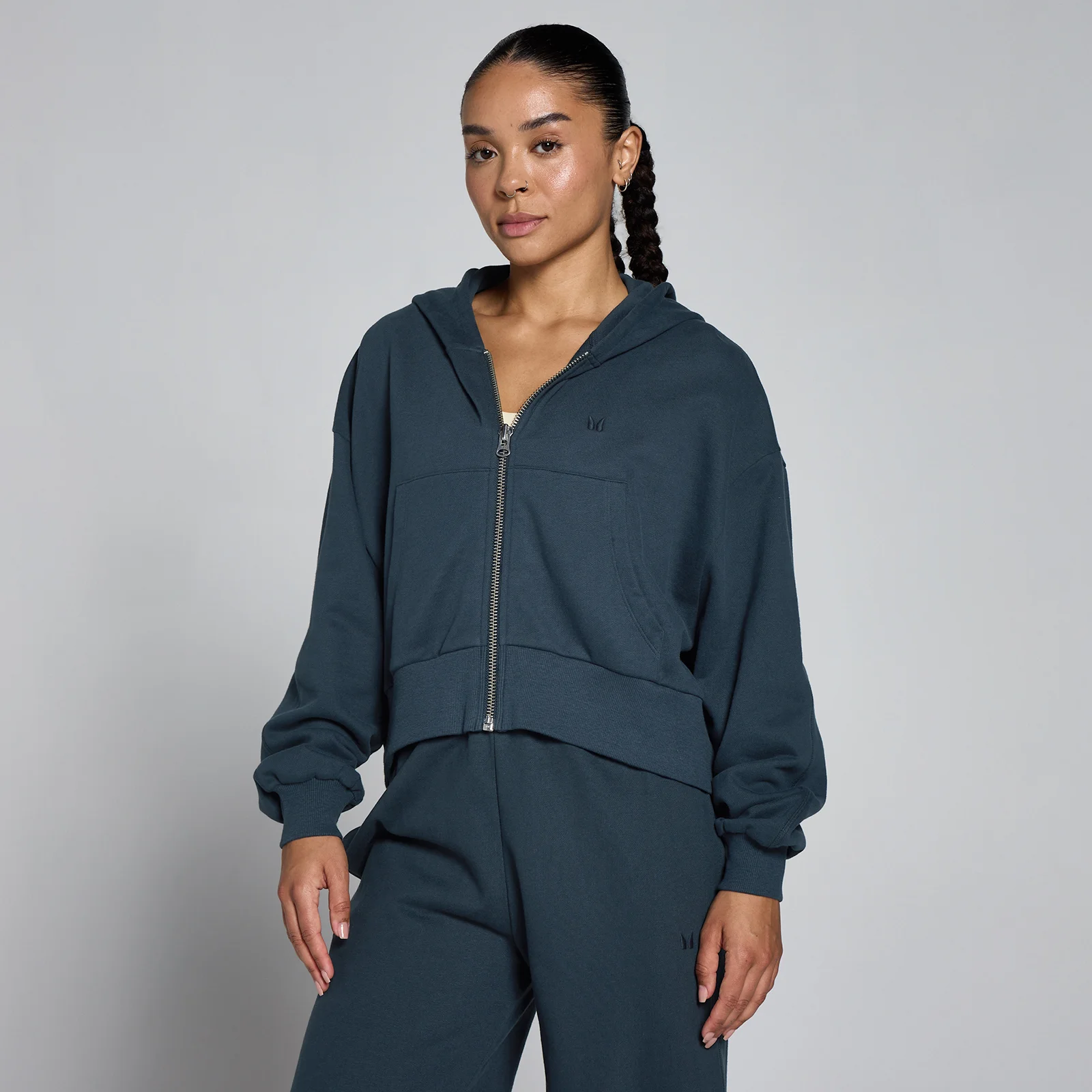MP Women's Lightweight Loopback Zip Through Hoodie - Faded Blue - XS Bild 1