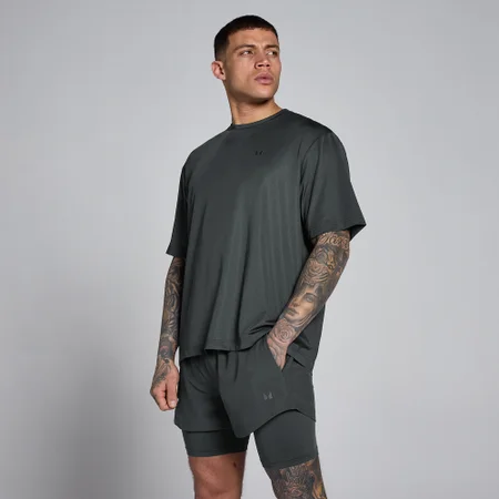 MP Hybrid Oversized Mesh-t-shirt för män - Washed Black