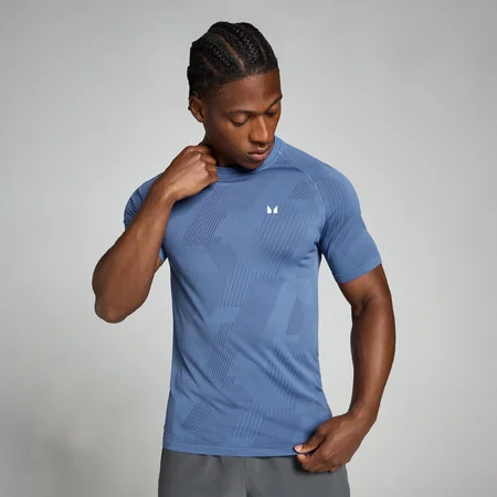 MP Tempo Pillar Graphic Seamless t-shirt för män - Slate Blue