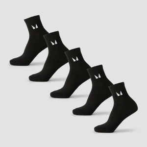 MP Unisex Ankelstrumpor (5-pack) - Svart - Size UK 9-11