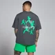 MP Herr Velocity Grafisk Cotton Modal T-Shirt - Mörkgrå / Grön