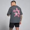 MP Herr Velocity Grafisk Cotton Modal T-Shirt - Mörkgrå / Rosa