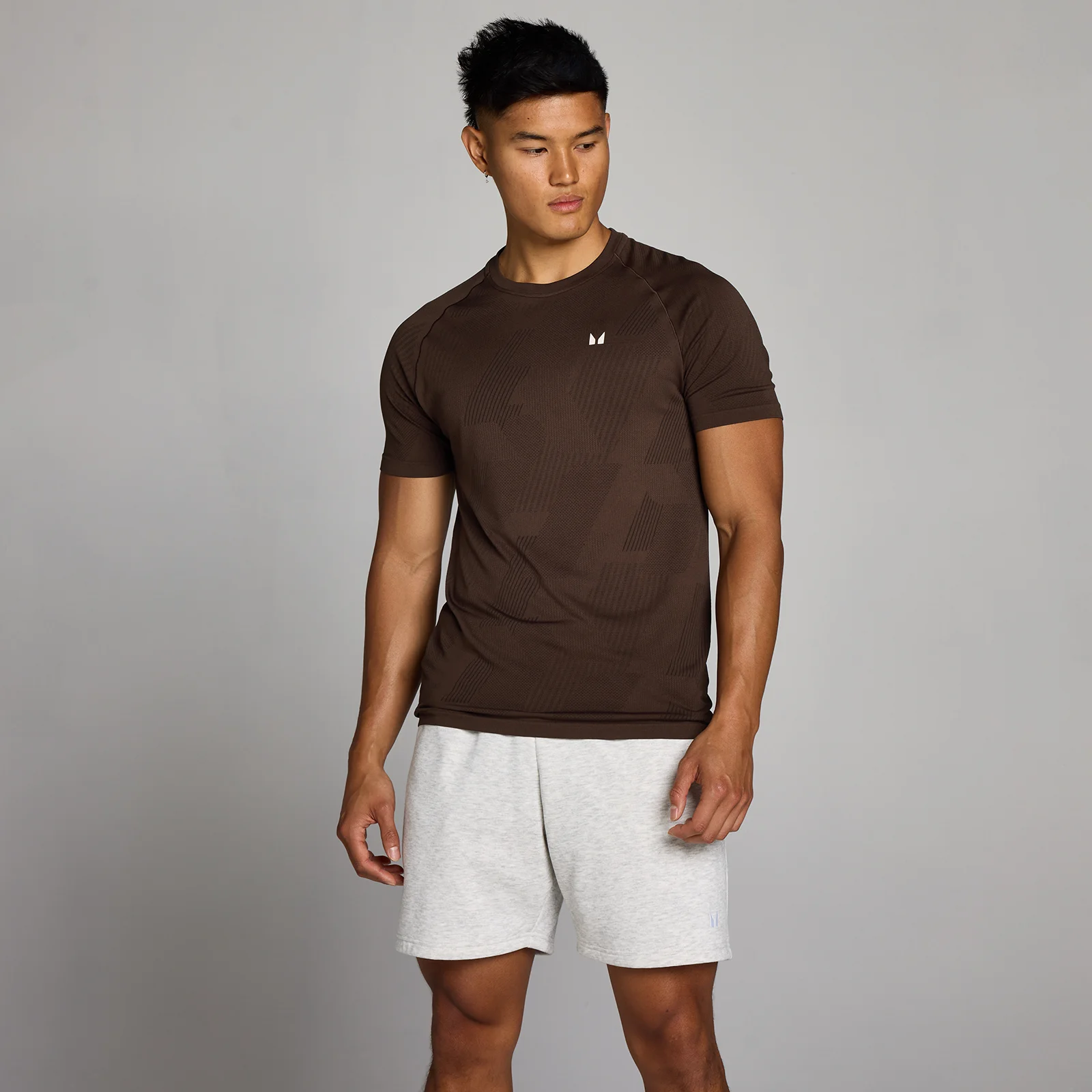 MP Tempo Pillar Graphic Seamless t-shirt för män - Kakao - XS Bild 1