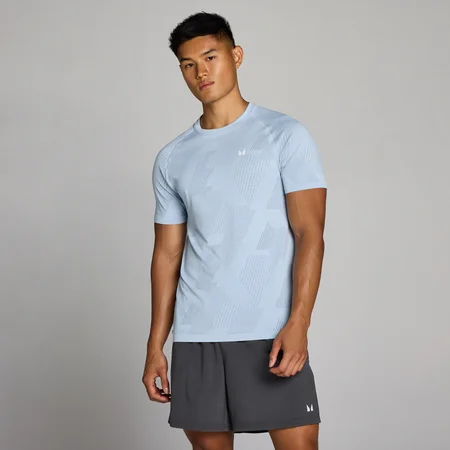 MP Tempo Pillar Graphic Seamless t-shirt för män - Isblå