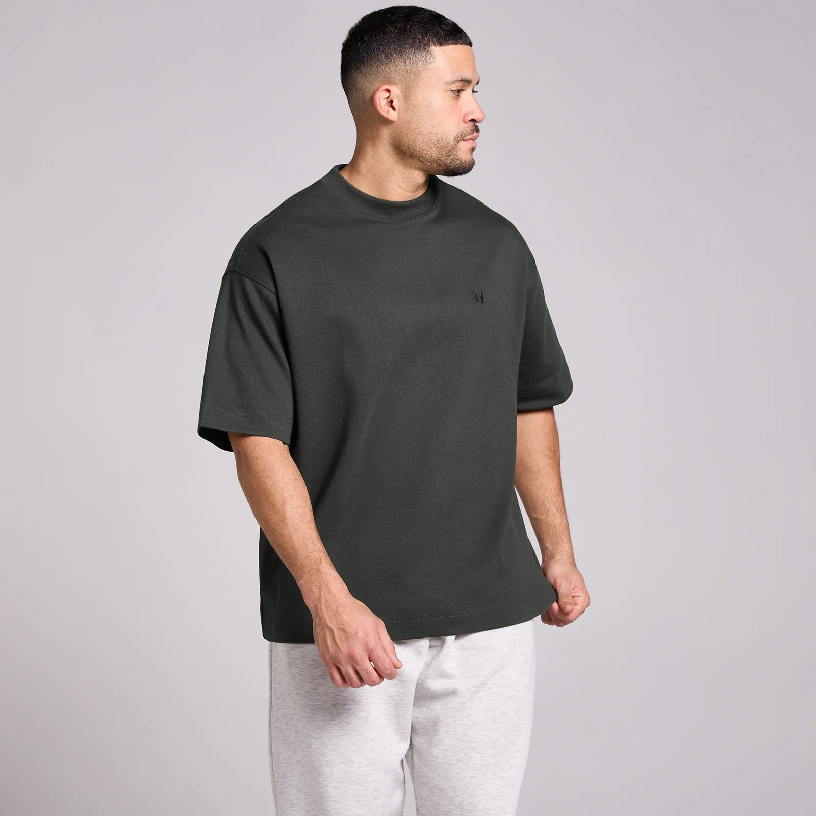 MP Herr Oversized Cotton T-Shirt - Tvättad Svart - M Bild 1