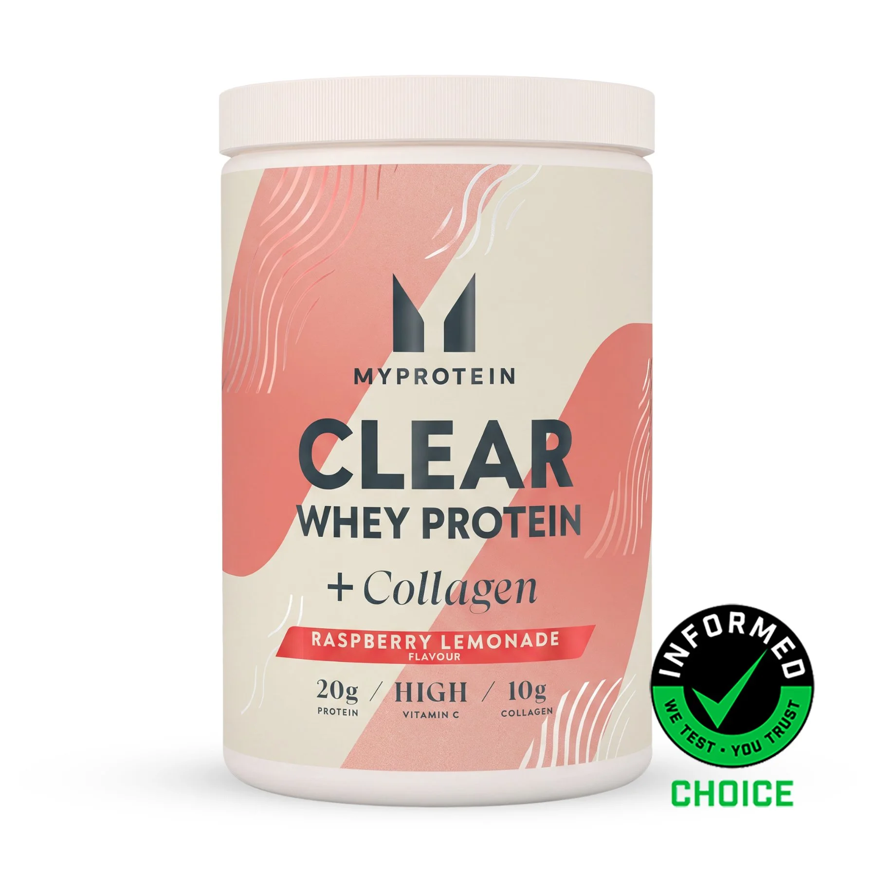 Clear Protein | Whey & Collagen - 500g - 20servings - Ny - Raspberry Lemonade Bild 1
