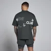 MP Hybrid Graphic Oversized Cotton T-Shirt för män - Tvättad svart