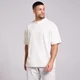 MP Herr Tvättad Oversized Bomulls-T-Shirt - Vintage Vit