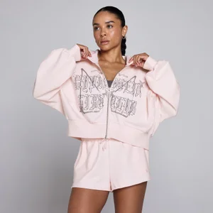 MP Dam Lift Graphic Lifestyle Hoodie med Dragkedja - Babyrrosa - Size XL