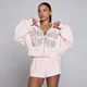 MP Dam Lift Graphic Lifestyle Hoodie med Dragkedja - Babyrrosa