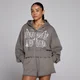 MP Dam Lift Grafisk Lifestyle Hoodie med Dragkedja - Dark Truffle
