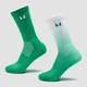 MP löparstrumpor (2-pack) - Ombre Zesty Green / Light Lime Stripe