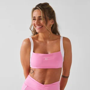 MP Dam X Tatiana Contrast Twist Back Sports Bra - Pretty Pink - Size XS