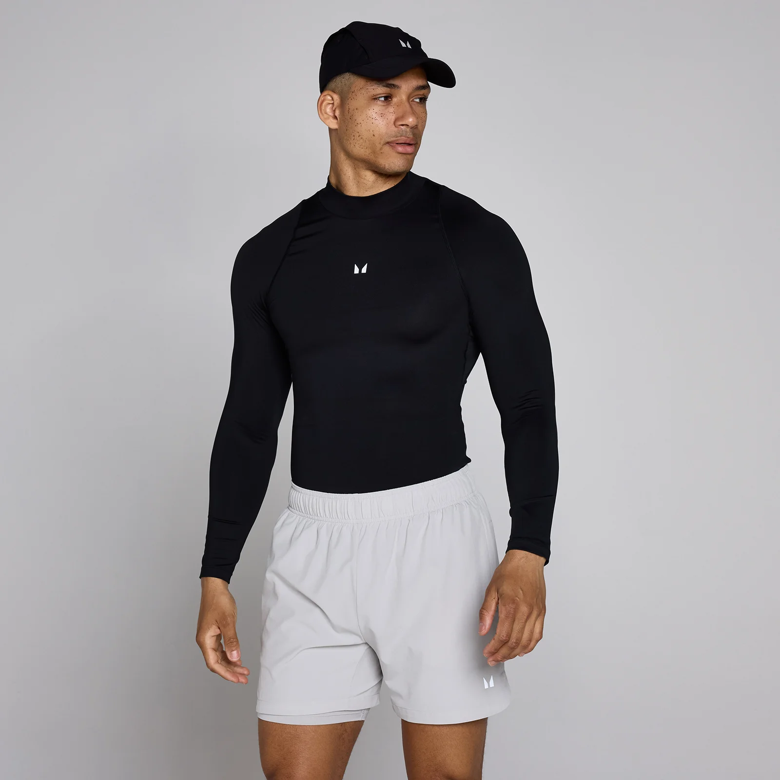 MP Men's Training High Neck Long Sleeve Baselayer - Svart - M Bild 1