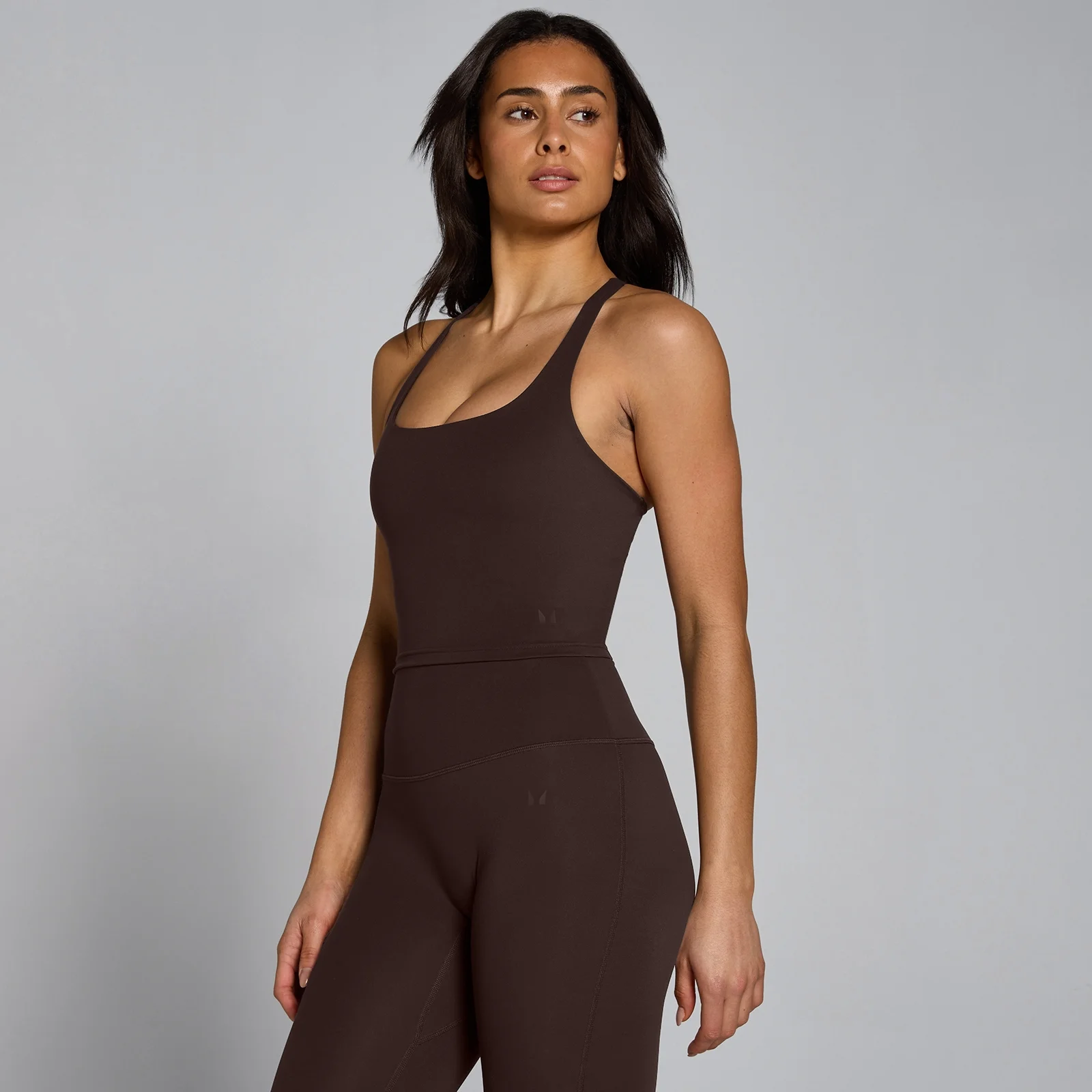 MP Dam Tempo Racerback Linne med Band - Kakao - XS Bild 1