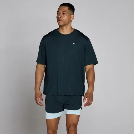 MP Hybrid Oversized Mesh T-shirt för Män - Faded Blue