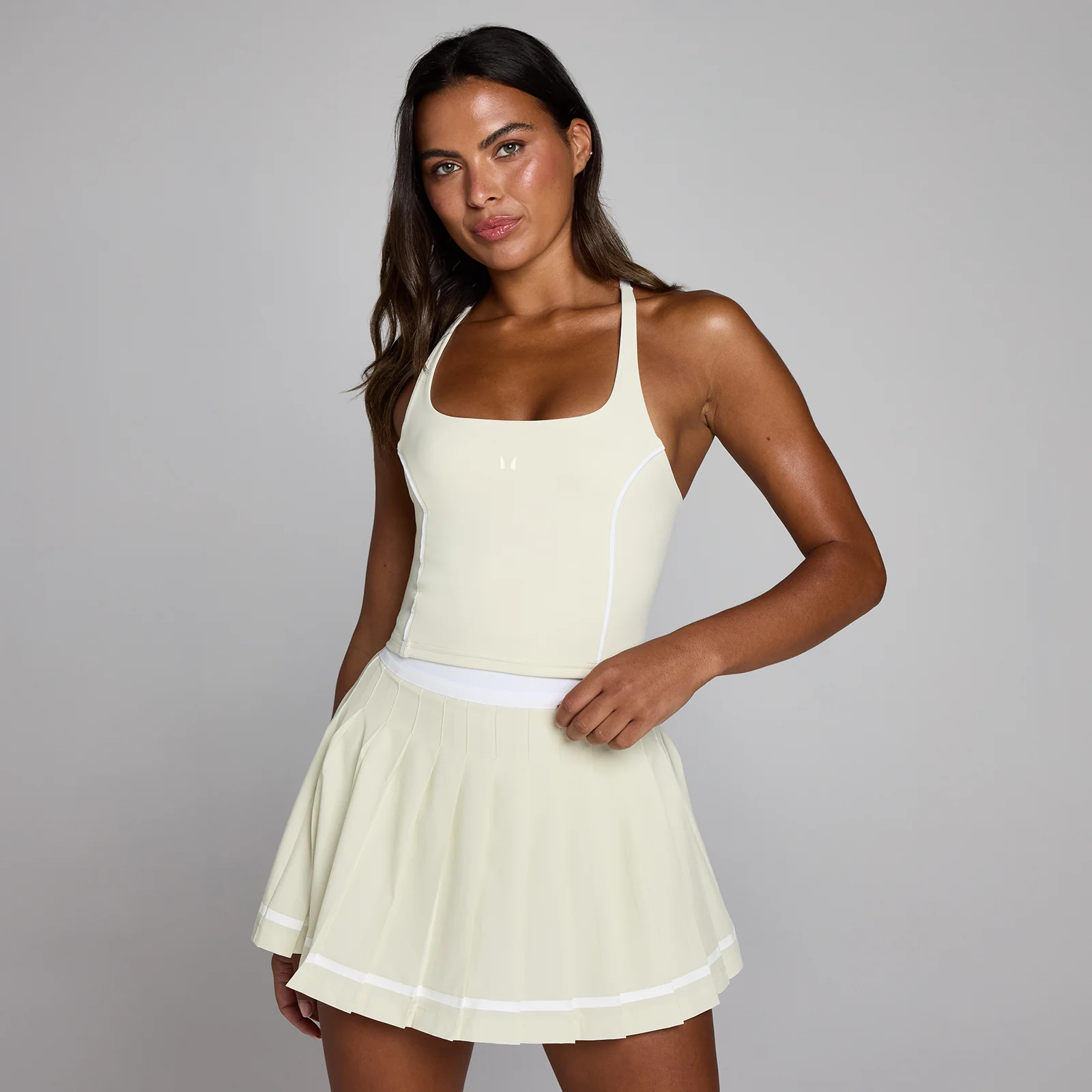 MP Tempo Contrast Strappy Racerback Linne för kvinnor - Desert Dust - S Bild 1