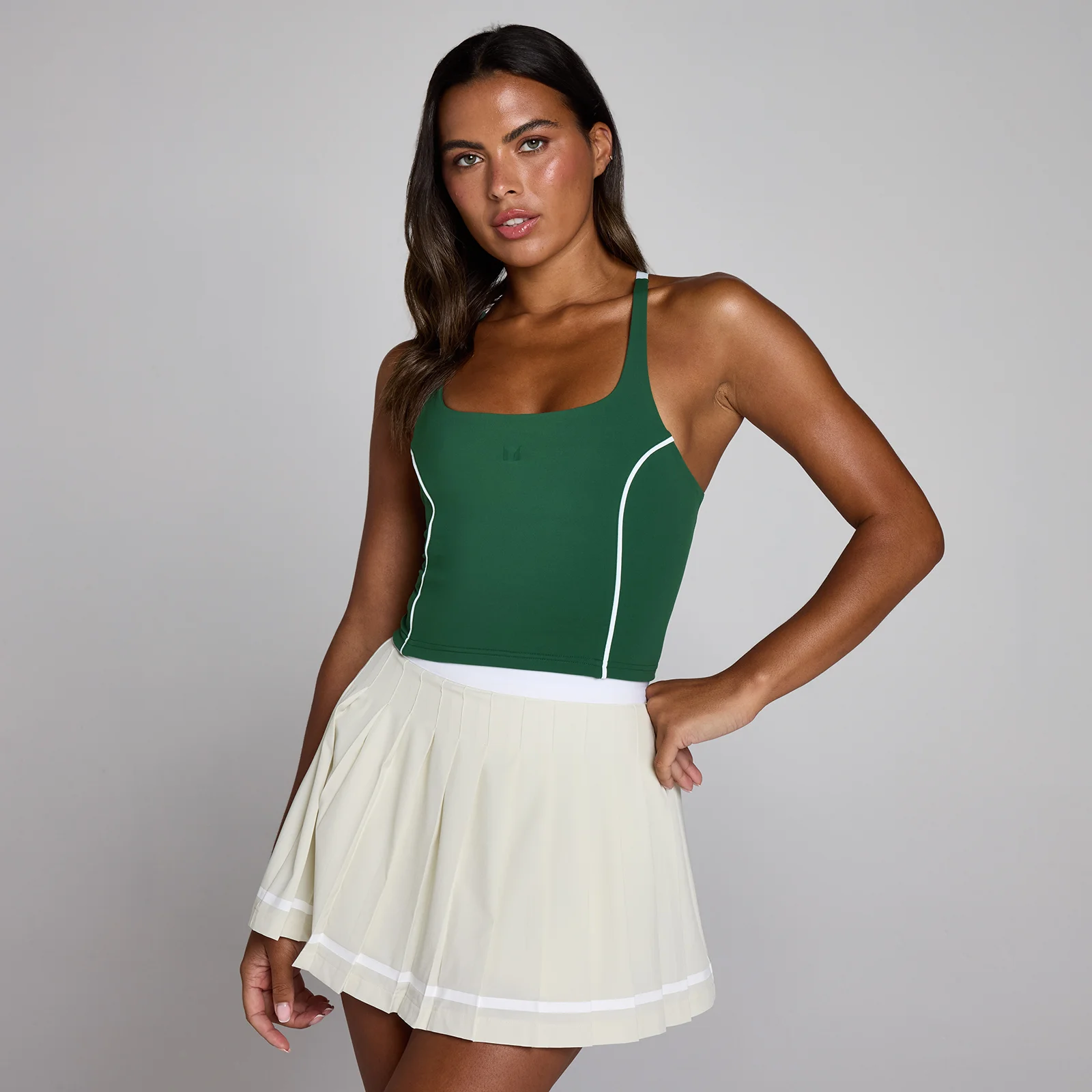 MP Tempo Contrast Strappy Racerback Linne för kvinnor - Racing Green - M Bild 1