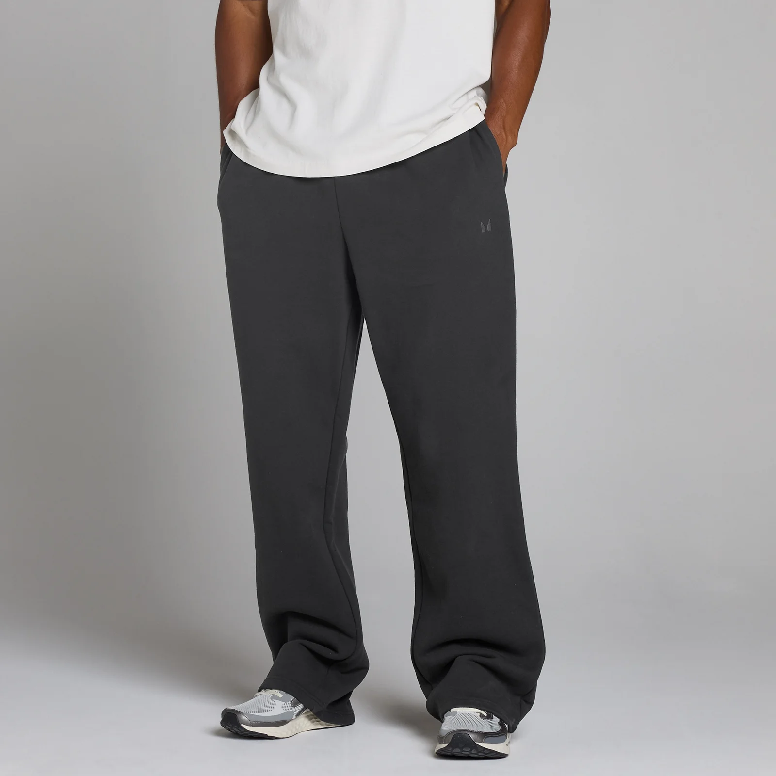 MP Oversized joggingbyxor i loopback med raka ben för män - Tvättad svart - M Bild 1