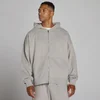 Oversized Huvtröja med tvåvägs blixtlås - Chalk Grey