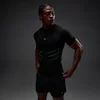 MP Hero Muscle Fit sömlös t-shirt för män - Washed Black/Alpha Green