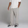 Oversized Straight Leg Joggingbyxor - Chalk Grey