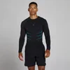 Lift Muscle Fit sömlös tröja med långa ärmar - Washed Black/Power Blue