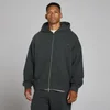 MP Oversized loopback huvtröja med tvåvägs dragkedja för män - Washed Black