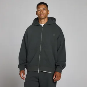 MP Oversized loopback huvtröja med tvåvägs dragkedja för män - Washed Black - Size M
