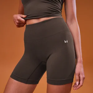 MP Women's Tempo Seamless Scrunch Shorts - Kakao - Size XS