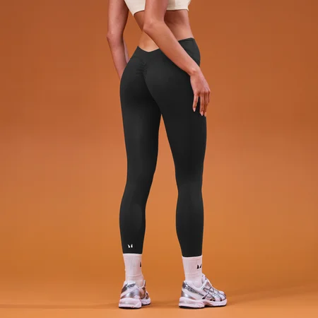MP Tempo leggings med vikbar midja för kvinnor - Svart