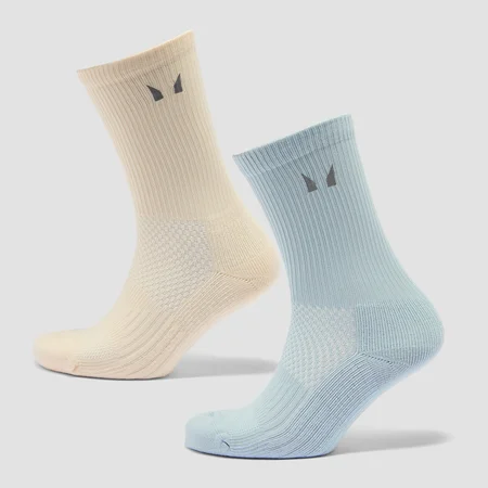 MP Reflekterande Löparstrumpor (2-pack) - Smör/Babyblå