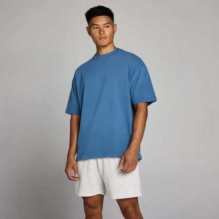 MP Men's Washed Oversized Cotton T-Shirt - Track Blue