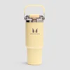 Myprotein återvunnen metallflaska med handtag och sugrör 900 ml - Butter