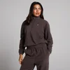 MP Fleece-tröja med hög krage och kvartsdragkedja för kvinnor - Kakao