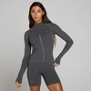 MP Women's Tempo Ultra Seamless Jacka med Hel Dragkedja - Robust Grå