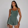 MP Women's Velocity Contrast Pleated All In One - Molngrön