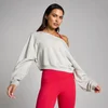 MP Dam Off The Shoulder Sweatshirt - Grå melerad