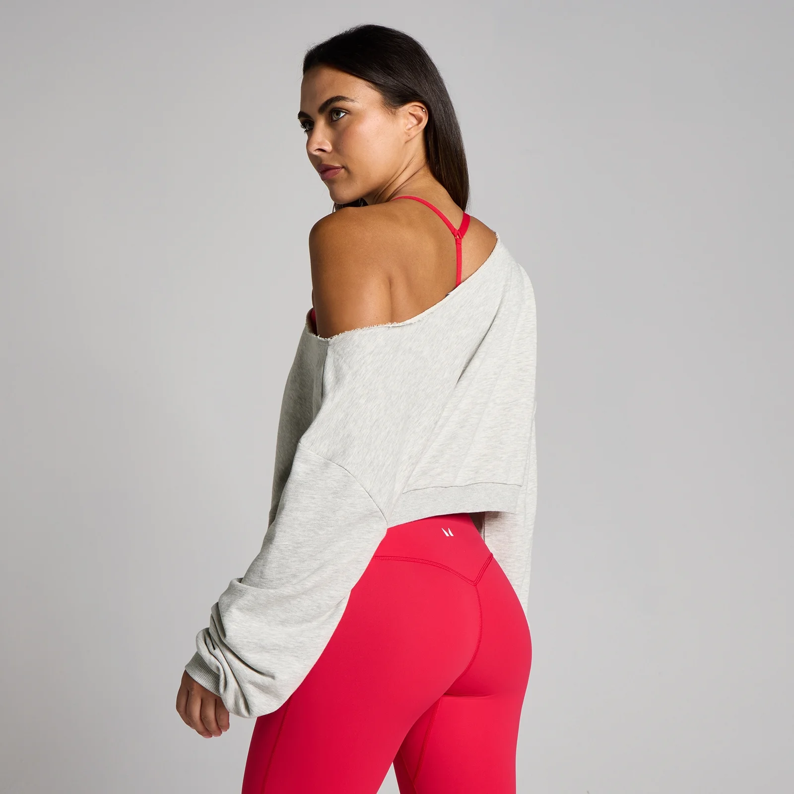 MP Dam Off The Shoulder Sweatshirt - Grå melerad - S Bild 2