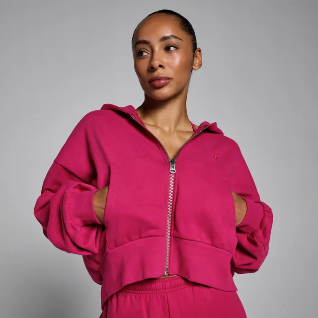 MP Lifestyle Huvtröja med Dragkedja för Kvinnor - Bold Berry
