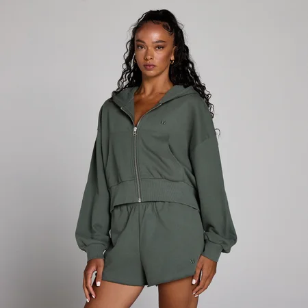 MP Women's Lifestyle Zip Through Hoodie - Molngrön