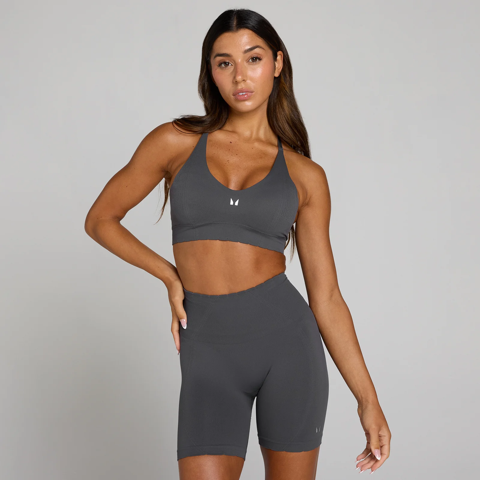 MP Women's Tempo Ultra Seamless Sport-BH - Robust Grey - XS Bild 1