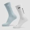 MP Move Club löparstrumpor (2-pack) - Babyblå/Vit