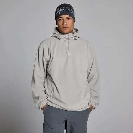 MP Fleece-huvtröja med 1/4 blixtlås för män - Sustained Grey